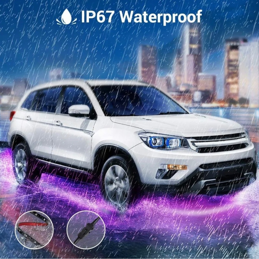 New RGB LED Strip Under Car Tube Underglow Underbody System Neon Light